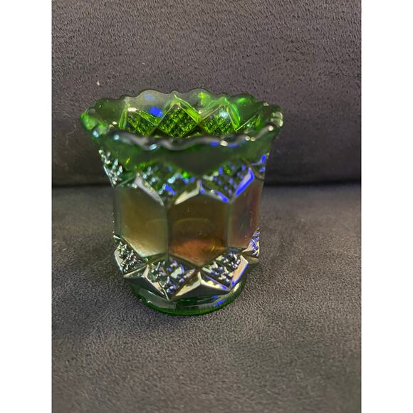 Imperial Amethyst Three In One Carnival Glass Toothpick Holder - Picture 1 of 4